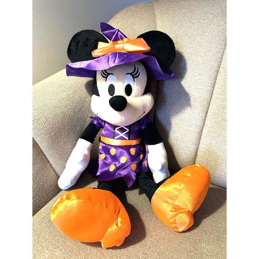 Disney Halloween Minnie Mouse Wicked Witch Stuffed Plush 18” NWOT